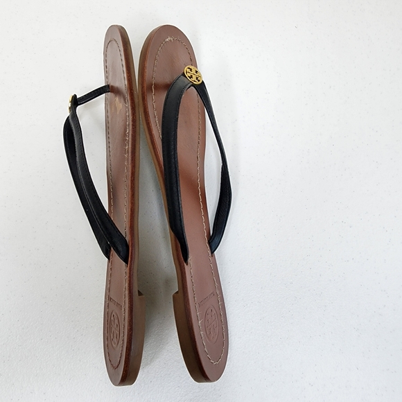Tory Burch Terra Thong Sandals Black Size 9 - Picture 8 of 13